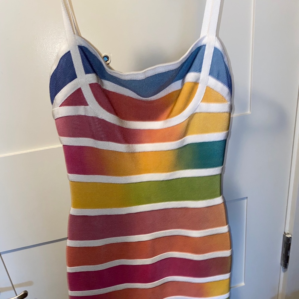 Herve Leger Rainbow Dress